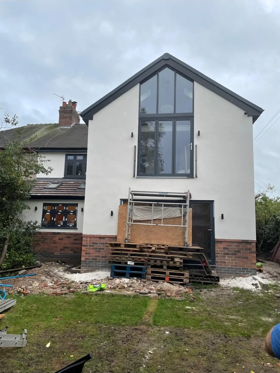 Completed rendered rear extension exterior