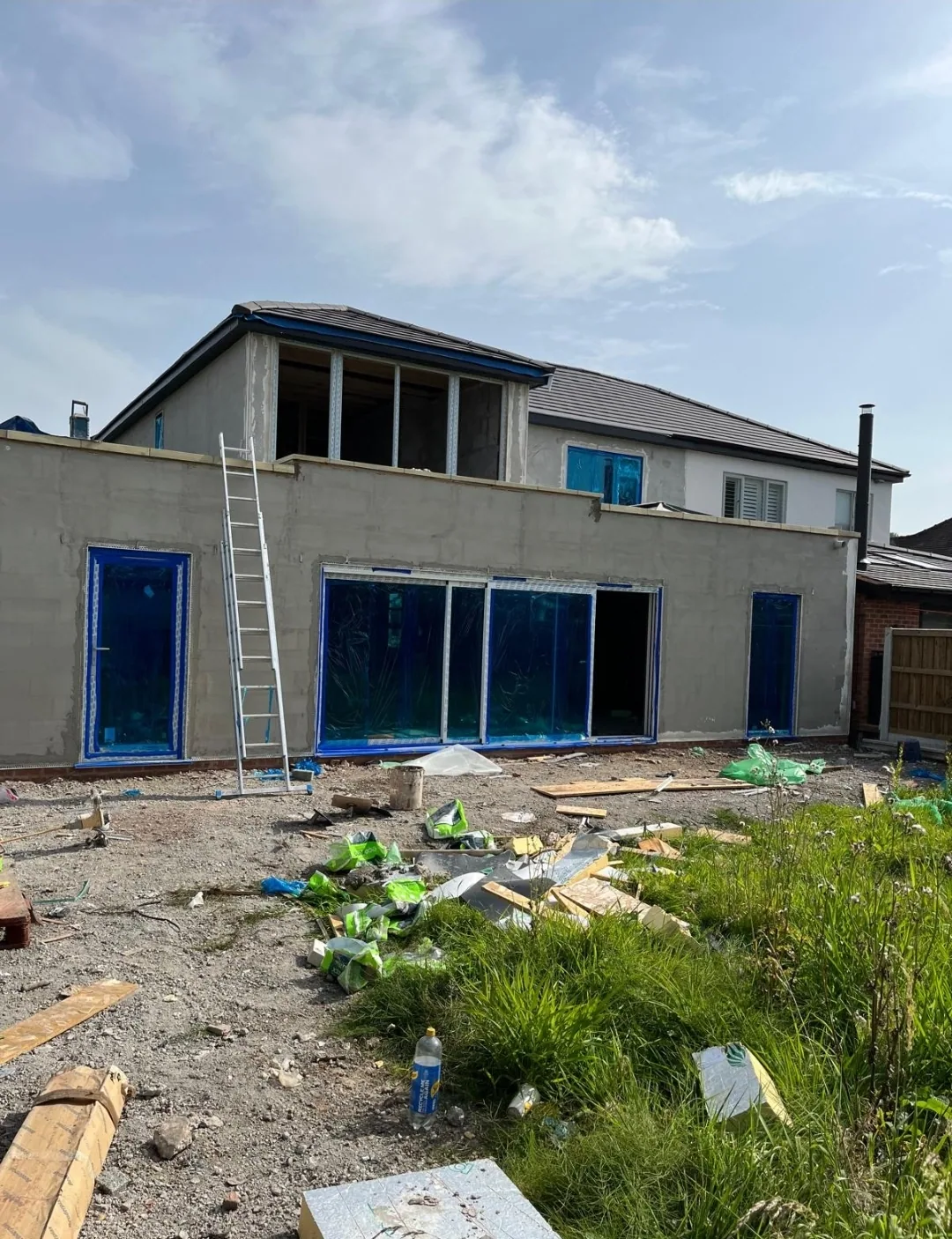 Substantial rear property refurbishment under way